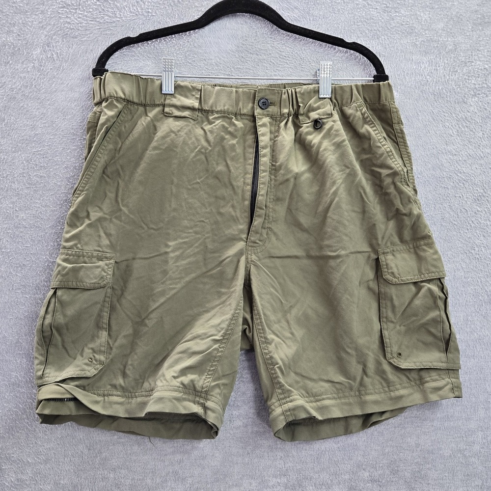 Boy Scouts Of America Men Shorts MEDIUM 8" Green Nylon Supplex Cargo‎